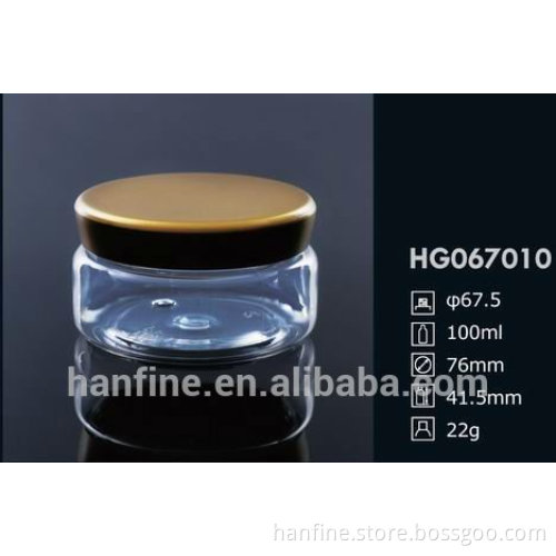Hanhui new design PET series jar for food storing/50ml-200ml/clear jar